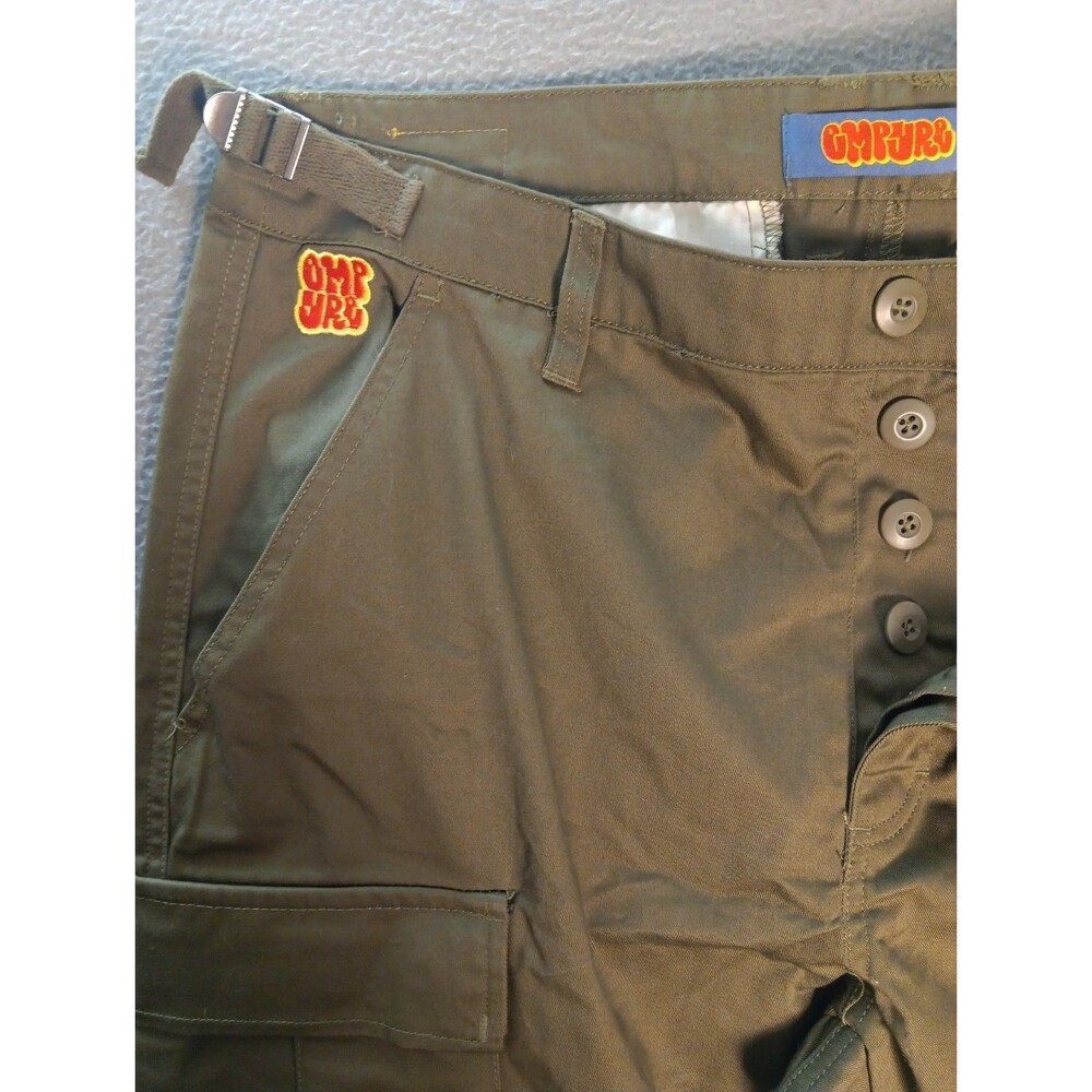 NEW Empyre loose fit relax cargo Pant Men's 32x29 Green Button Fly - Picture 4 of 14